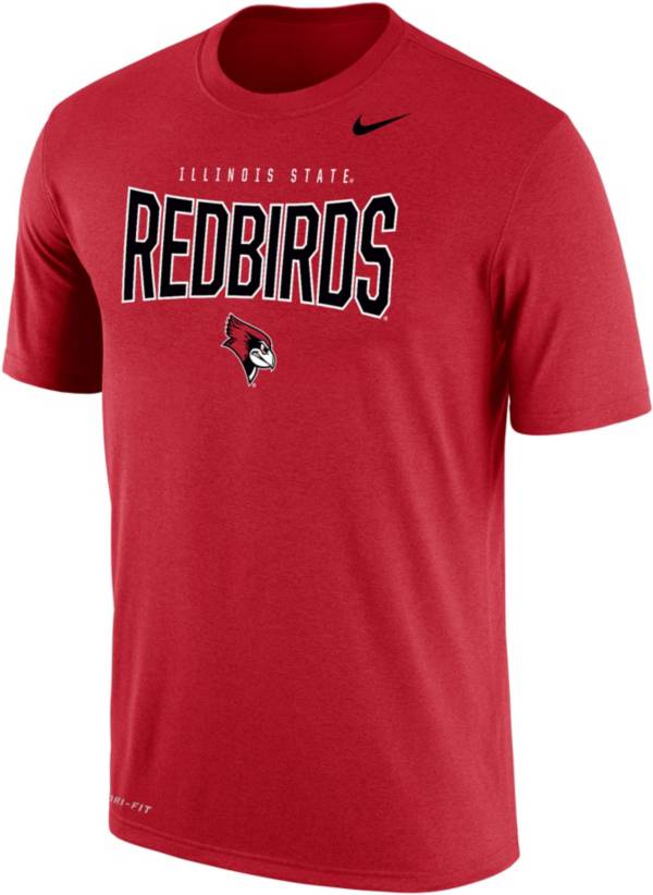 Nike Men's Illinois State Redbirds Red Dri-FIT Cotton T-Shirt