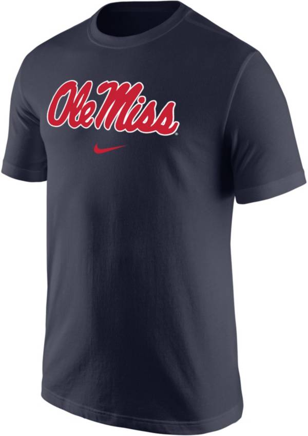 Nike Men's Ole Miss Rebels Blue Core Cotton T-Shirt product image