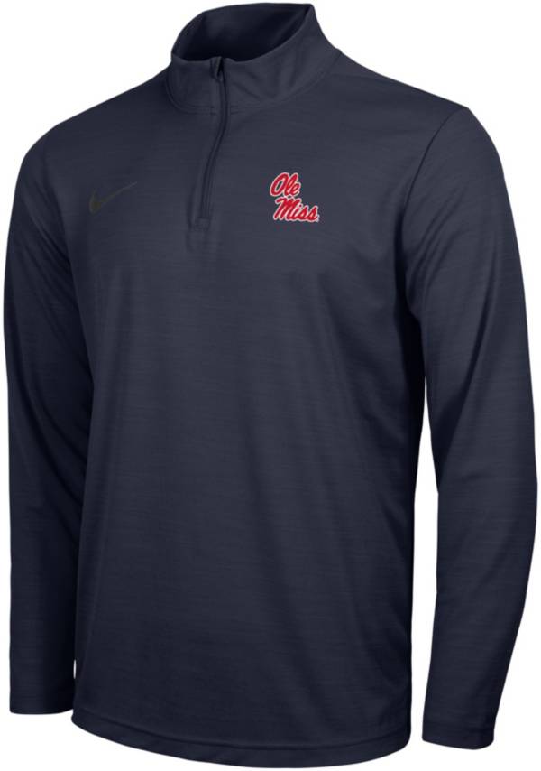 Nike Men's Ole Miss Rebels Blue Intensity Quarter-Zip Shirt