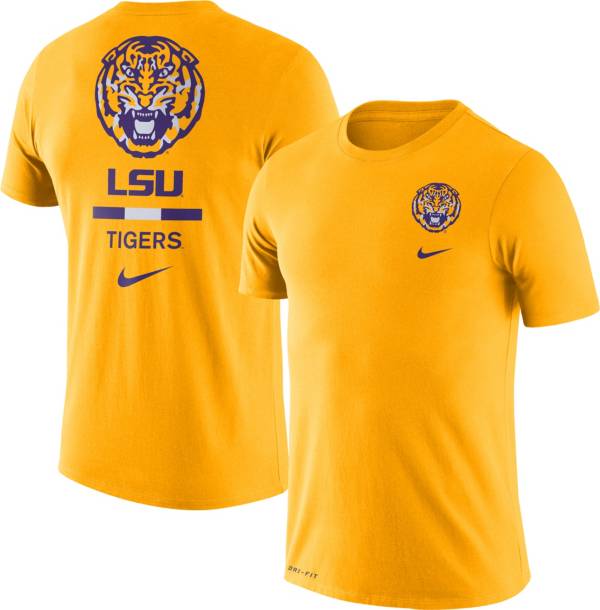 Nike Men's LSU Tigers Gold Dri-FIT Cotton DNA T-Shirt product image