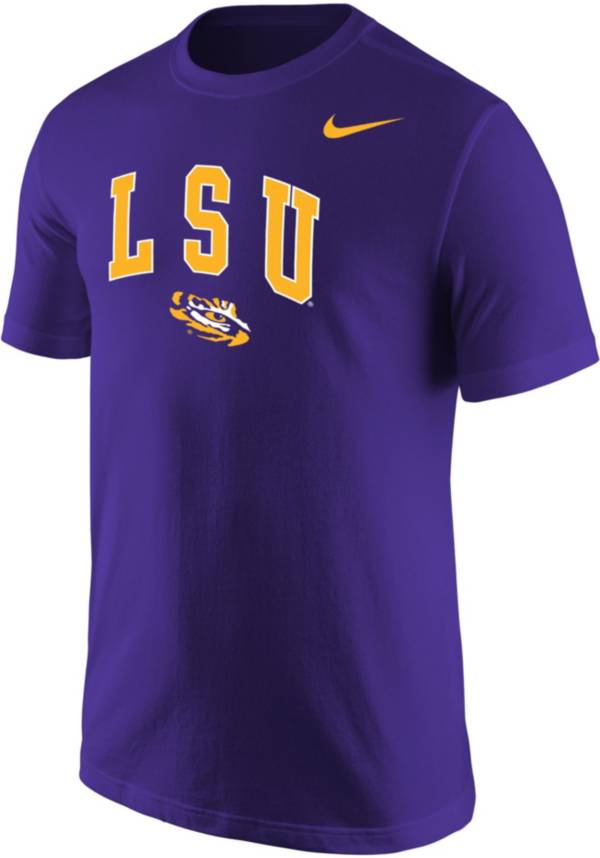 Nike Men's LSU Tigers Purple Core Cotton Arch T-Shirt