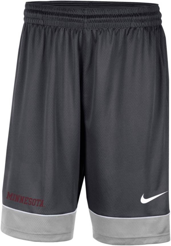 Nike Men's Minnesota Golden Gophers Grey Dri-FIT Fast Break Shorts