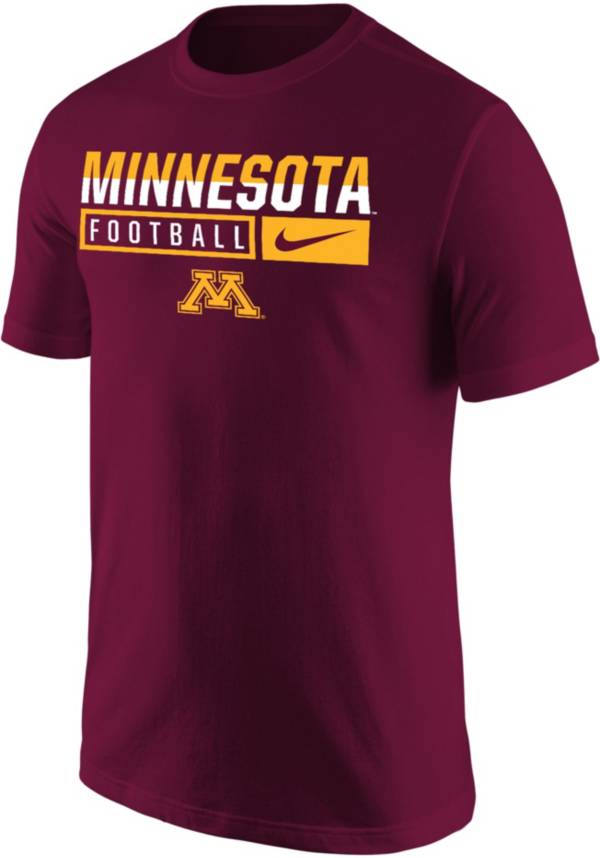 Nike Men's Minnesota Golden Gophers Maroon Cotton Football T-Shirt product image
