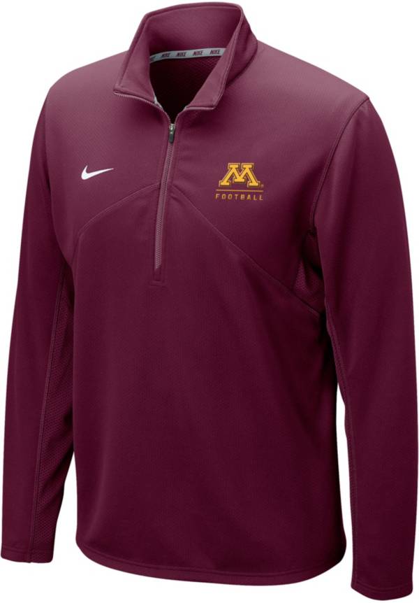 Nike Men's Minnesota Golden Gophers Maroon Football Dri-FIT Training Quarter-Zip Shirt product image