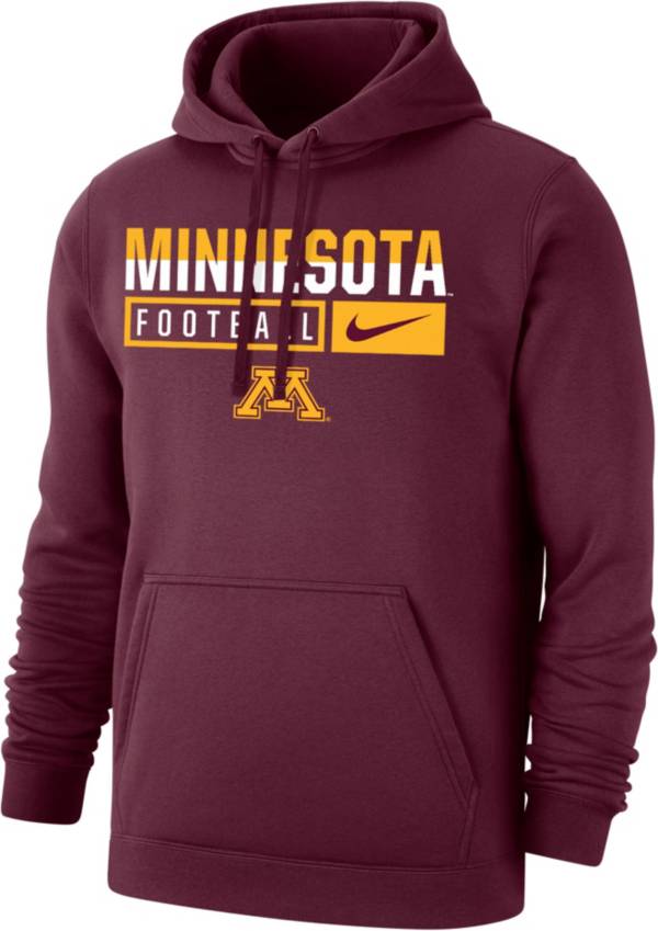 Nike Men's Minnesota Golden Gophers Maroon Club Fleece Football Hoodie