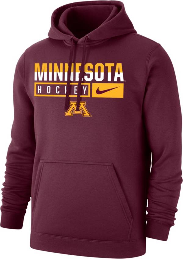 Nike Men's Minnesota Golden Gophers Maroon Club Fleece Hockey Hoodie