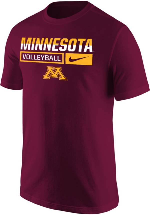 Nike Men's Minnesota Golden Gophers Maroon Cotton Volleyball T-Shirt
