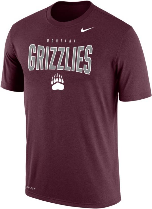 Nike Men's Montana Grizzlies Maroon Dri-FIT Cotton T-Shirt