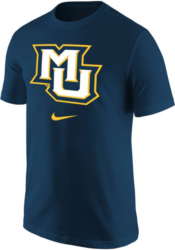 Nike Men's Marquette Golden Eagles Blue Core Cotton T-Shirt