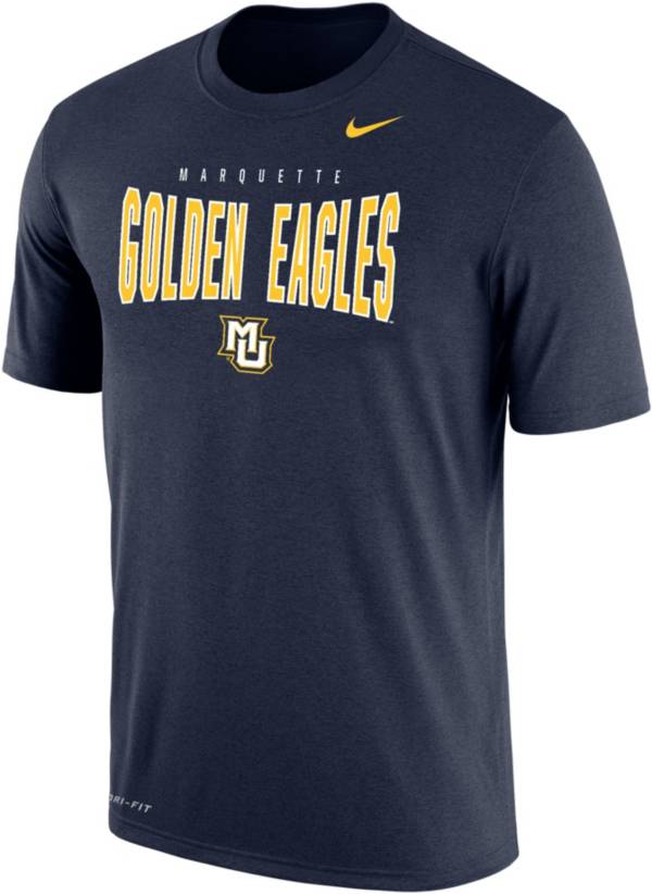 Nike Men's Marquette Golden Eagles Blue Dri-FIT Cotton T-Shirt