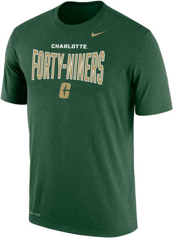 Nike Men's Charlotte 49ers Green Dri-FIT Cotton T-Shirt