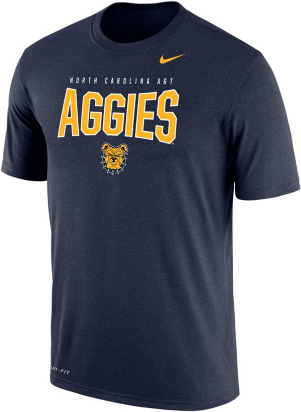 Nike Men's North Carolina A&T Aggies Aggie Blue Dri-FIT Cotton T-Shirt