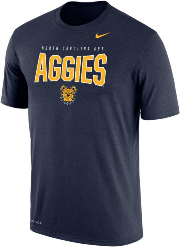 Nike Men's North Carolina A&T Aggies Aggie Blue Dri-FIT Cotton T-Shirt product image
