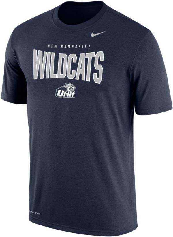 Nike Men's New Hampshire Wildcats Blue Dri-FIT Cotton T-Shirt