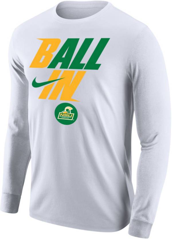 Nike Men's Norfolk State Spartans White 2022 Basketball BALL IN Bench Long Sleeve T-Shirt