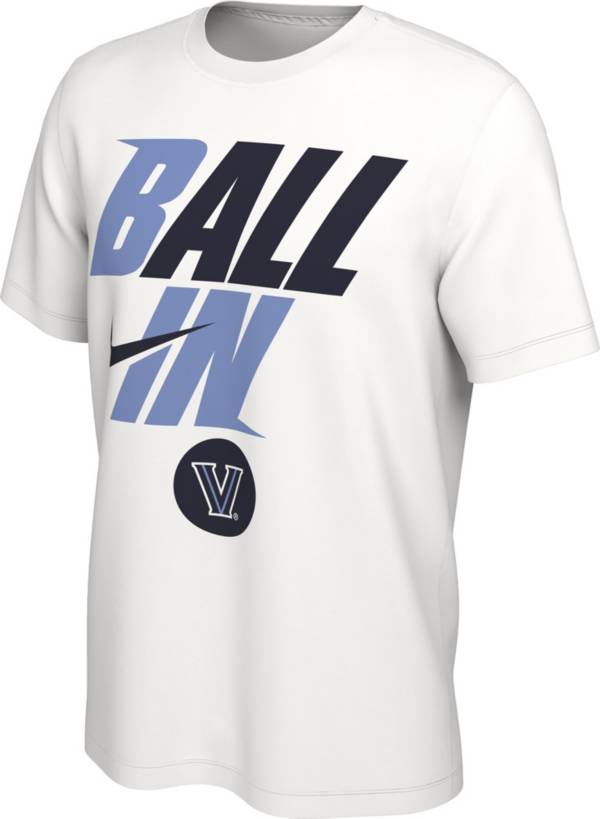 Nike Men's Villanova Wildcats White 2022 Basketball BALL IN Bench T-Shirt