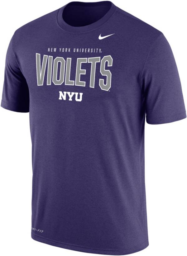 Nike Men's NYU Violets NYU Purple Dri-FIT Cotton T-Shirt