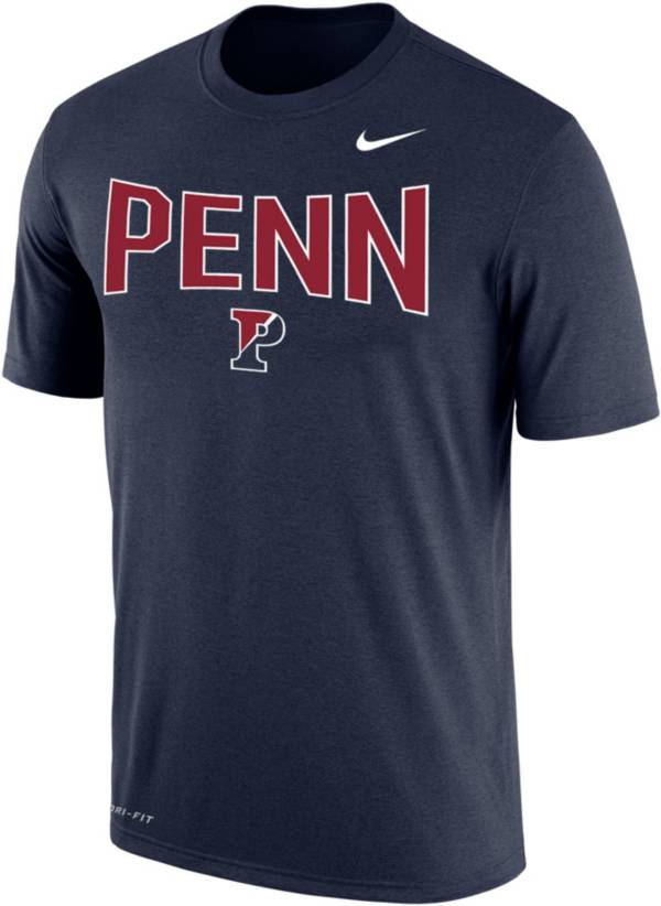 Nike Men's University of Pennsylvania Quakers Blue Dri-FIT Cotton T-Shirt