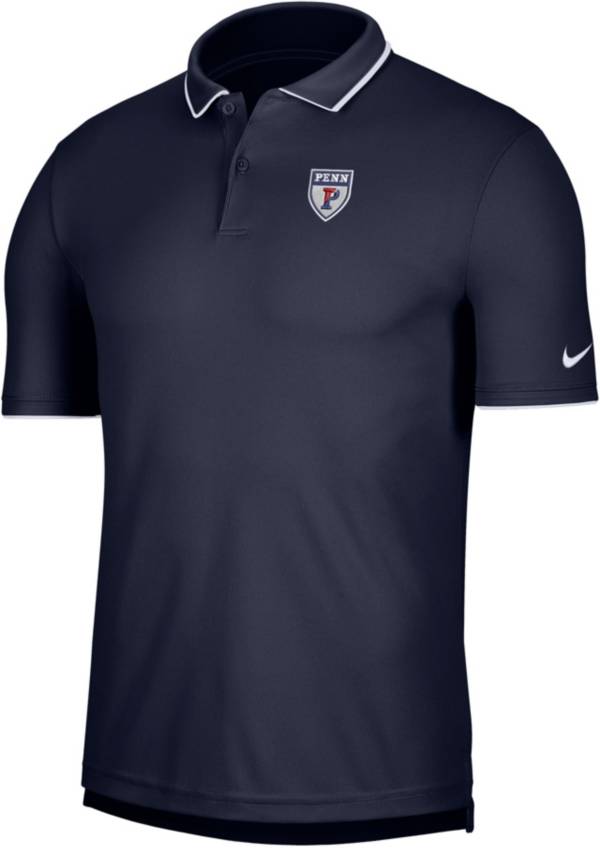 Nike Men's University of Pennsylvania Quakers Blue UV Collegiate Polo