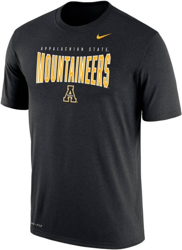 Nike Men's Appalachian State Mountaineers Black Dri-FIT Cotton T-Shirt