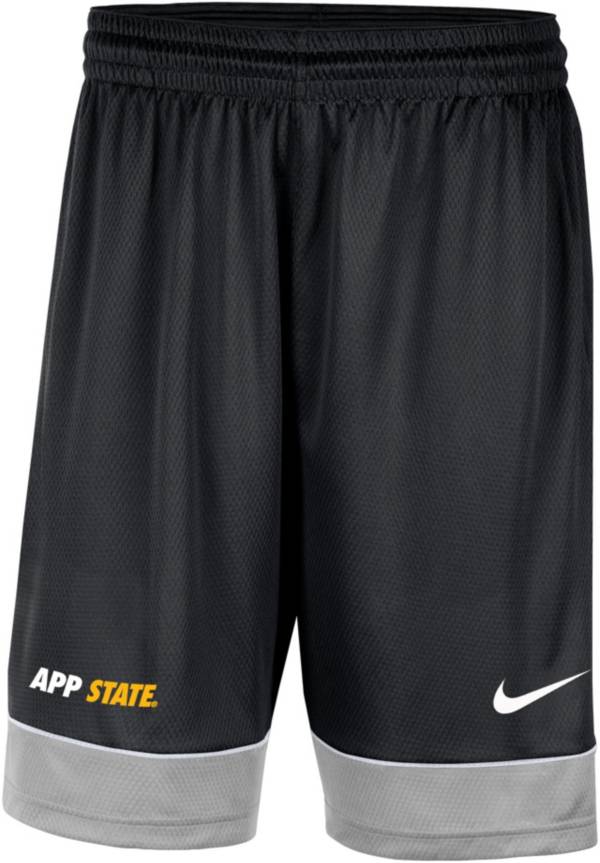 Nike Men's Appalachian State Mountaineers Black Dri-FIT Fast Break Shorts