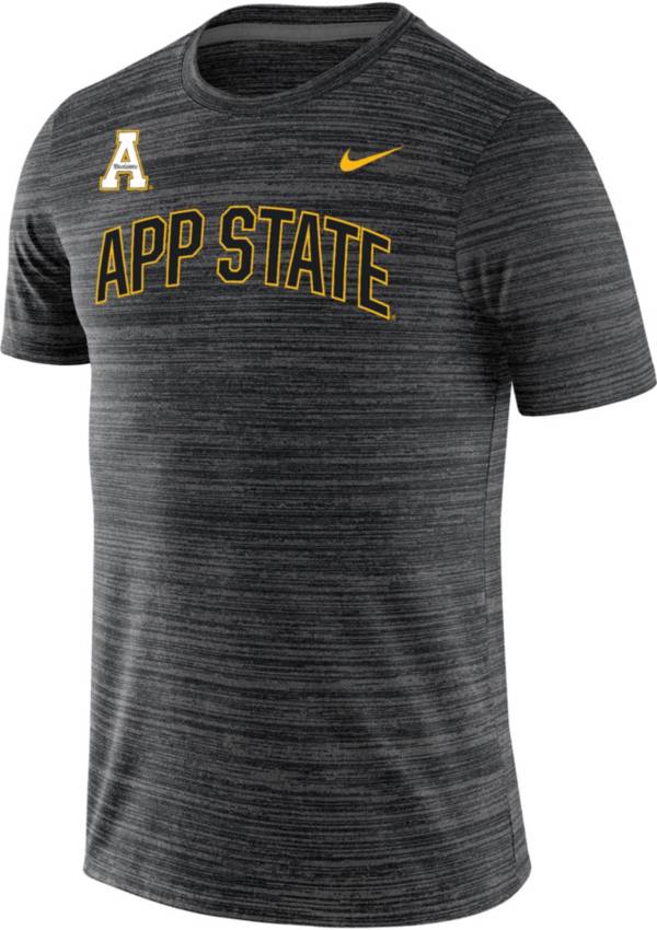 Nike Men's Appalachian State Mountaineers Black Dri-FIT Velocity Stencil T-Shirt