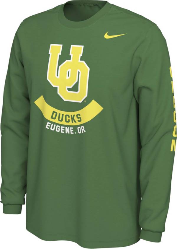 Nike Men's Oregon Ducks Green Vault Logo Long Sleeve T-Shirt product image