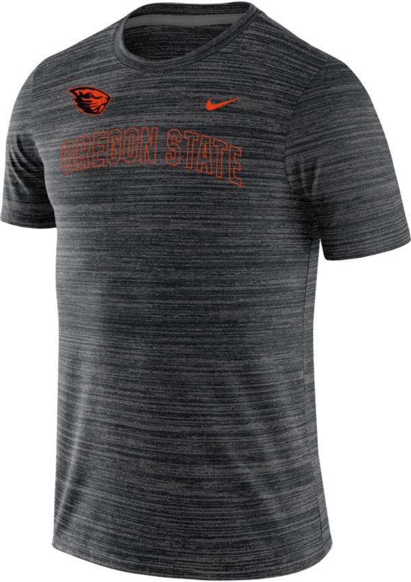 Nike Men's Oregon State Beavers Black Dri-FIT Velocity Stencil T-Shirt