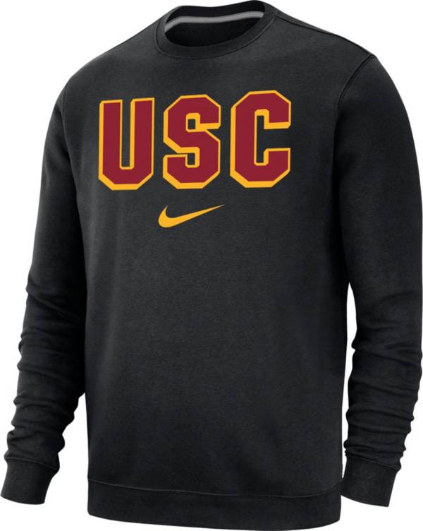 Nike Men's USC Trojans Black Club Fleece Crew Neck Sweatshirt