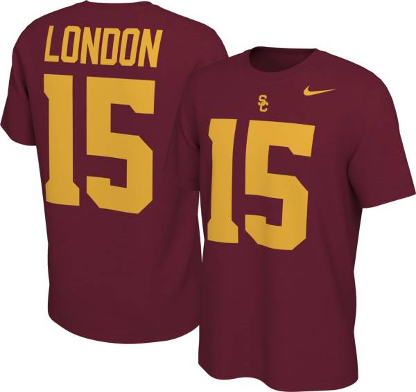 Nike Men's USC Trojans Drake London #15 Cardinal Football Jersey T-Shirt