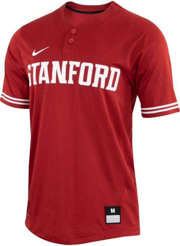 Nike Men's Stanford Cardinal Cardinal Two Button Replica Baseball Jersey