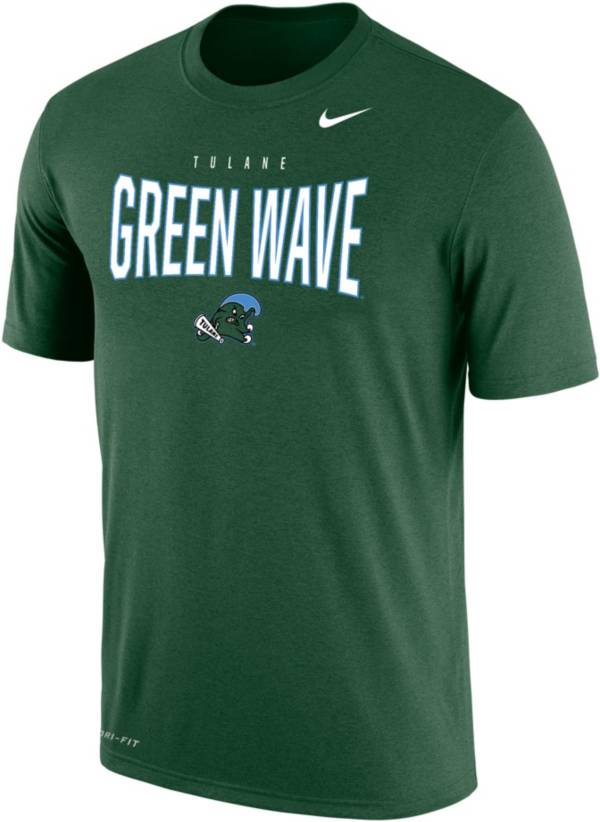 Nike Men's Tulane Green Wave Green Dri-FIT Cotton T-Shirt product image