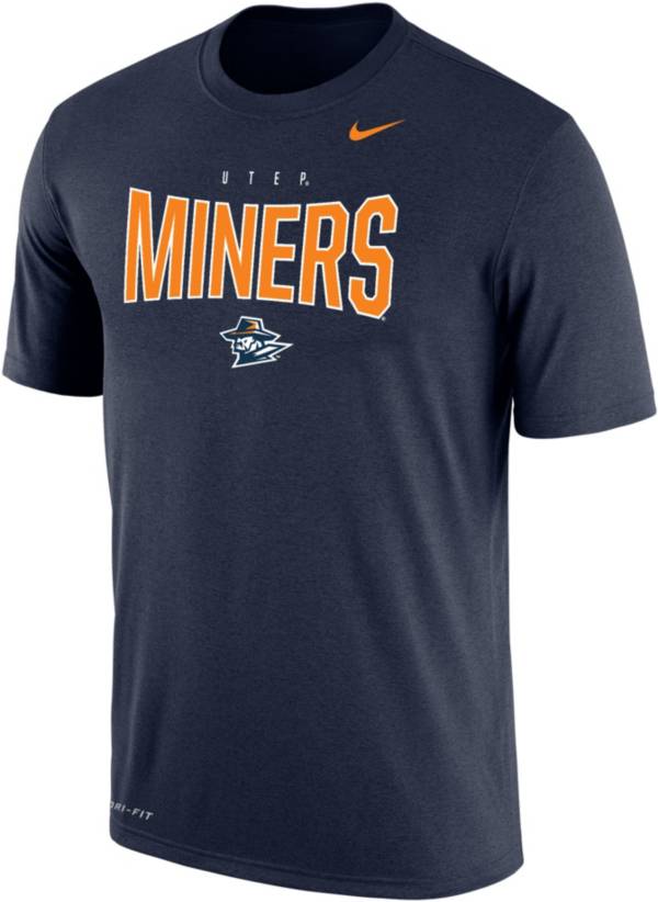 Nike Men's UTEP Miners Navy Dri-FIT Cotton T-Shirt