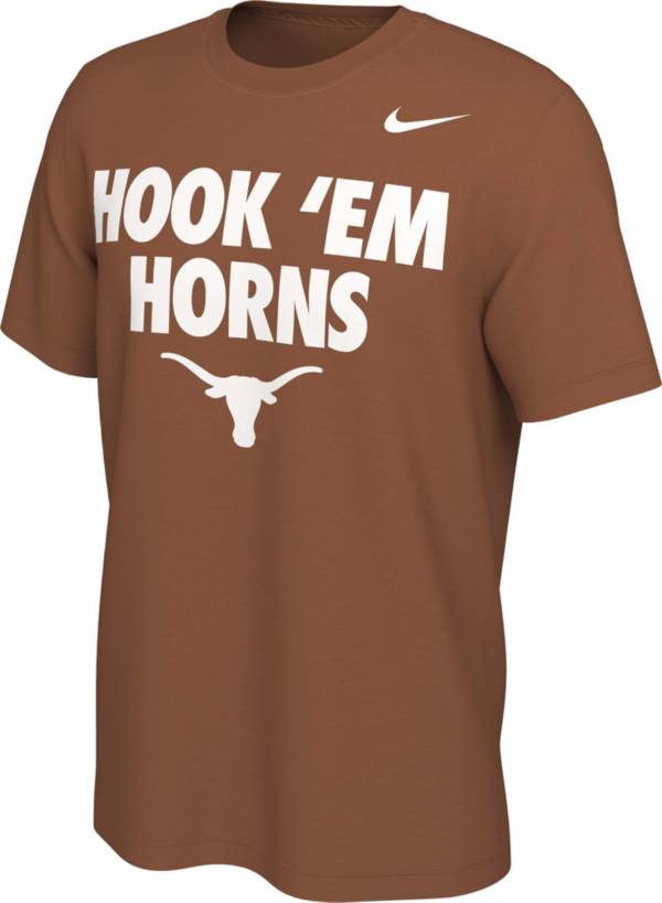 Nike Men's Texas Longhorns Burnt Orange Hook 'Em Horns Mantra T-Shirt product image
