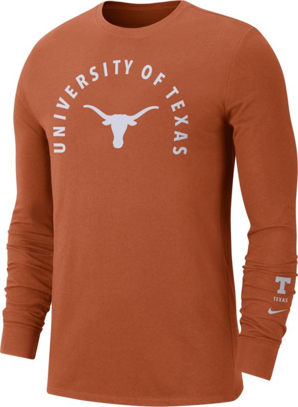 Nike Men's Texas Longhorns Burnt Orange Core Cotton Seasonal Long Sleeve T-Shirt product image