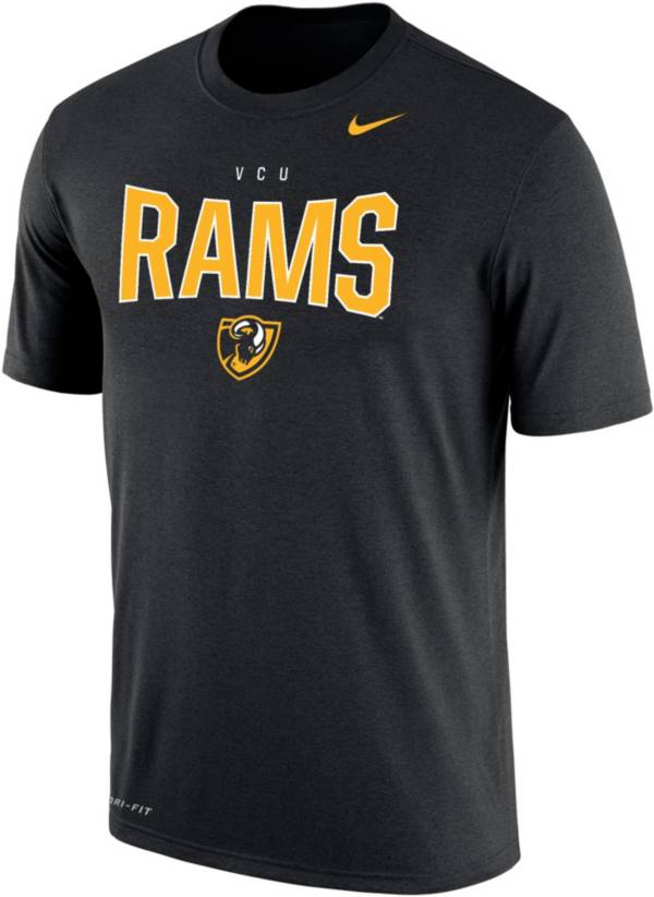 Nike Men's VCU Rams Black Dri-FIT Cotton T-Shirt