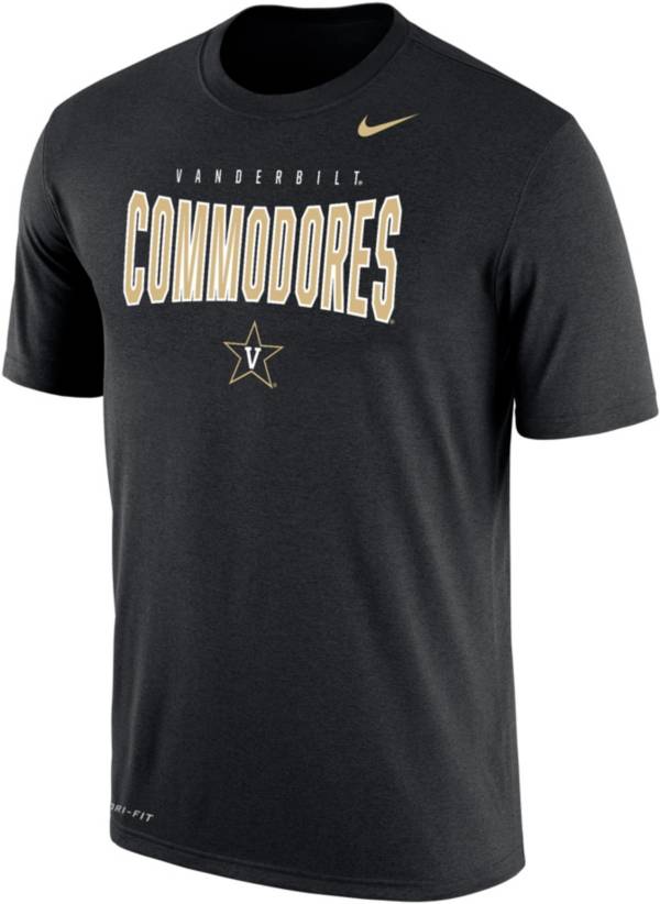 Nike Men's Vanderbilt Commodores Black Dri-FIT Cotton T-Shirt