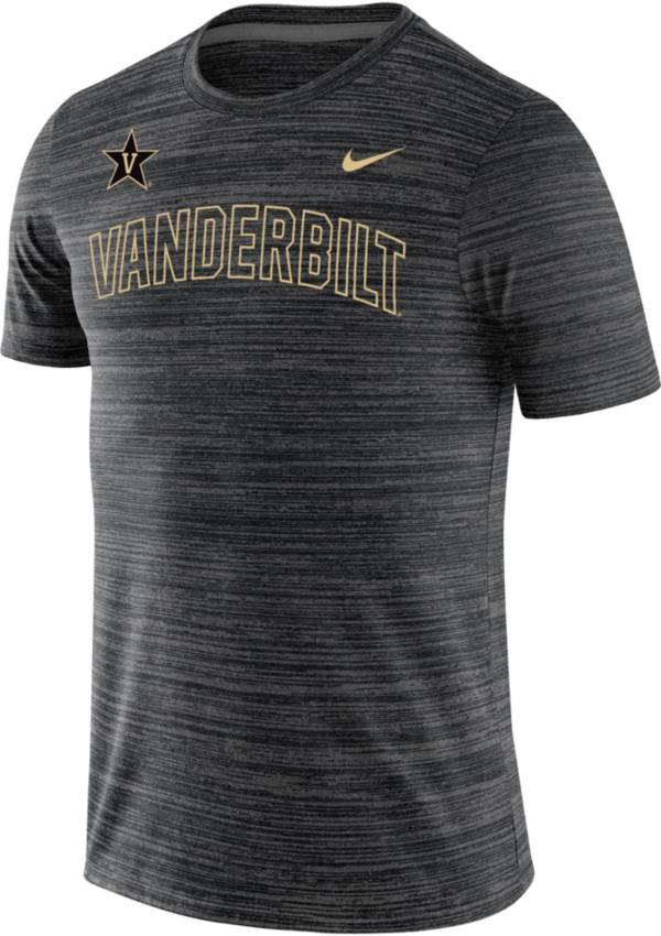 Nike Men's Vanderbilt Commodores Black Dri-FIT Velocity Stencil T-Shirt