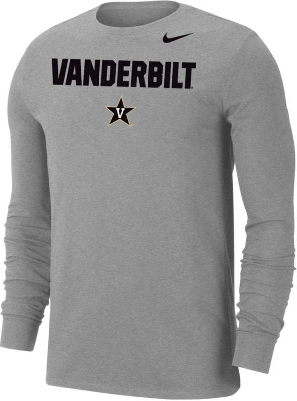 Nike Men's Vanderbilt Commodores Grey Dri-FIT Cotton Long Sleeve T-Shirt product image