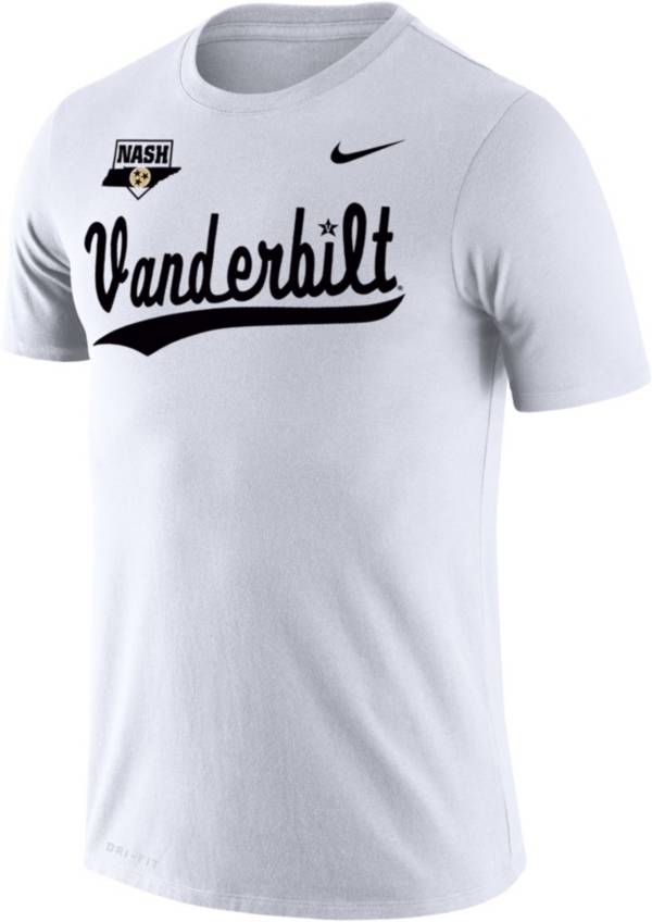 Nike Men's Vanderbilt Commodores White Dri-FIT Legend Baseball T-Shirt