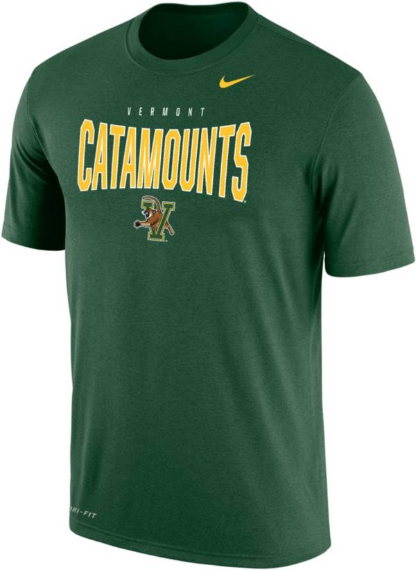 Nike Men's Vermont Catamounts Green Dri-FIT Cotton T-Shirt