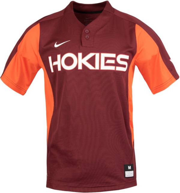 Nike Men's Virginia Tech Hokies Maroon Two Button Replica Baseball Jersey product image