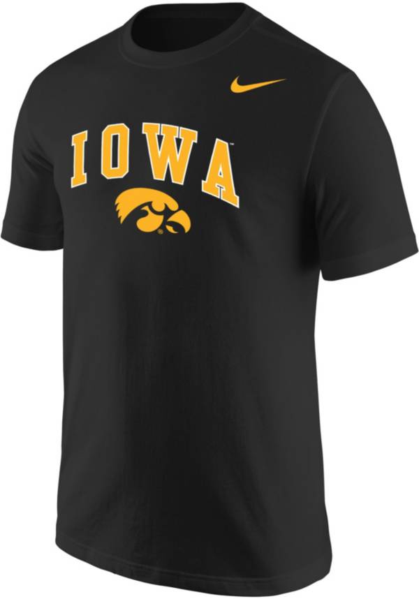 Nike Men's Iowa Hawkeyes Black Core Cotton Arch T-Shirt