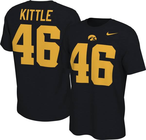 Nike Men's Iowa Hawkeyes George Kittle #46 Black Football Jersey T-Shirt