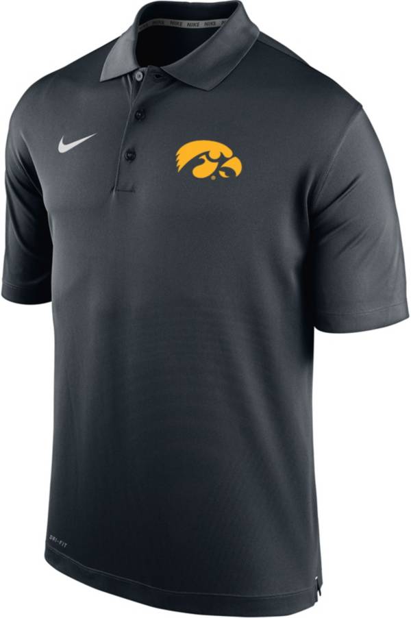 Nike Men's Iowa Hawkeyes Black Varsity Polo