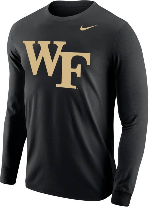 Nike Men's Wake Forest Demon Deacons Black Core Cotton Graphic Long Sleeve T-Shirt