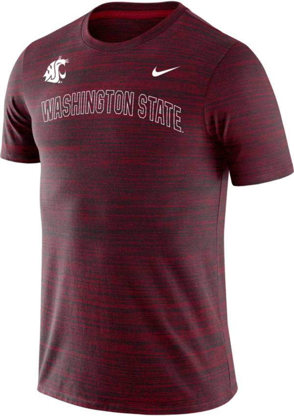 Nike Men's Washington State Cougars Crimson Dri-FIT Velocity Stencil T-Shirt