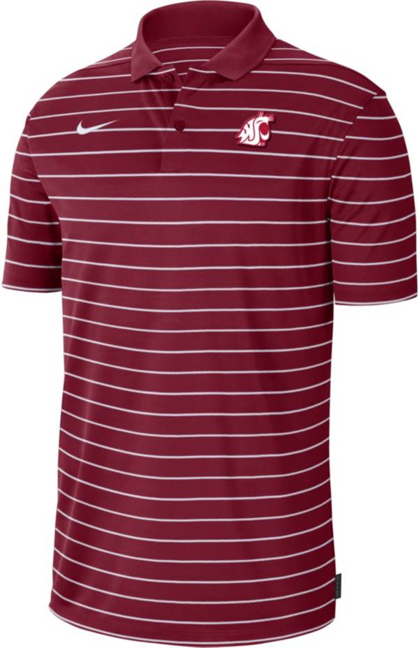 Nike Men's Washington State Cougars Crimson Football Sideline Victory Dri-FIT Polo