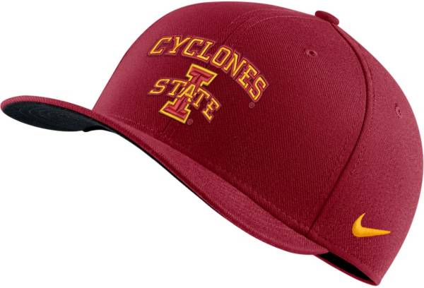 Nike Men's Iowa State Cyclones Cardinal Swoosh Flex Stretch Fit Hat ...