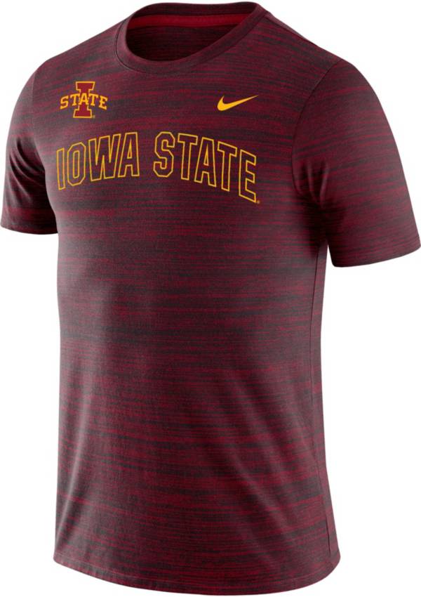 Nike Men's Iowa State Cyclones Cardinal Dri-FIT Velocity Stencil T-Shirt